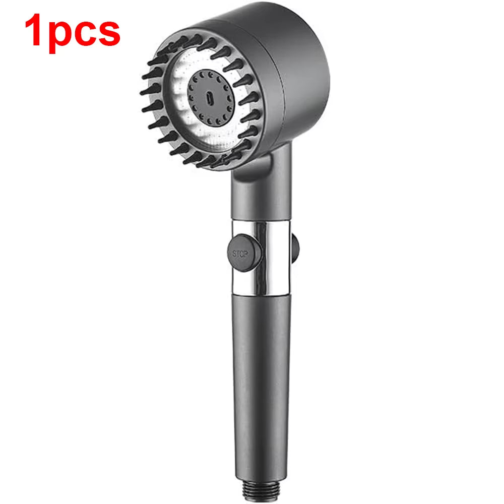 3 Modes High Pressure Water Saving Filter Powerful Shower Head Massage Spa Handheld Showerhead with ON/OFF Switch for Bathroom