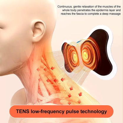 Neck Massager Mini Electric Neck Massage EMS Cervical Back Vertebra Massage Patch 8 Modes Relieve Relax Muscle Fatigue Tools